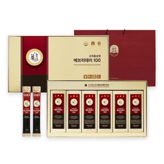 풍년보감 고려홍삼정 에브리데이100 홍삼스틱 선물세트 60포 쇼핑백 포함