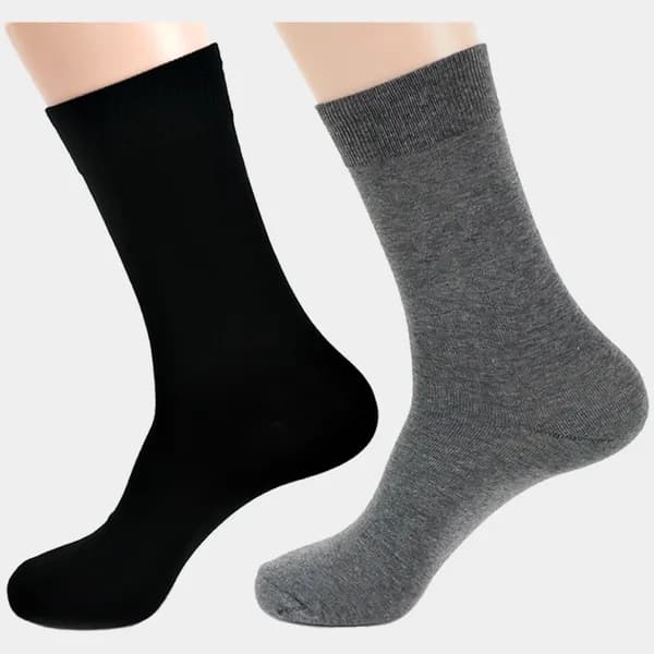 베이직 무지 장목 남성양말 그레이 250~275mm 10켤레