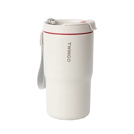트윙고 스텐 더카페 텀블러, 화이트, 480ml, 1개