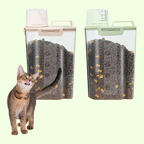 나마스펫 강아지 고양이 사료통 그린 2.5L 1개
