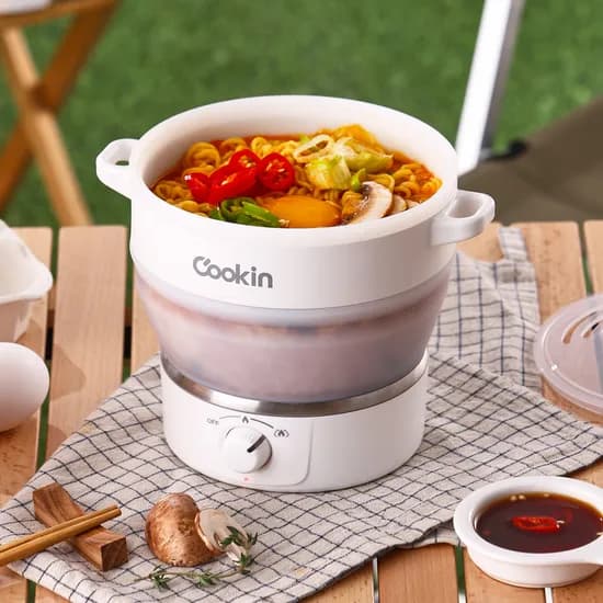 키친플라워 쿠킨 캠프 접이식 전기포트, KEK-FTK1300SR, 1.3L, 600W, 1개