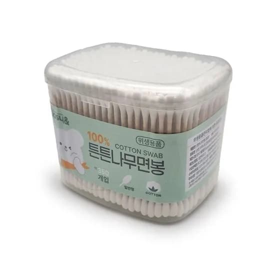 원터치 사각면봉 순면, 일반형, 350p, 1개
