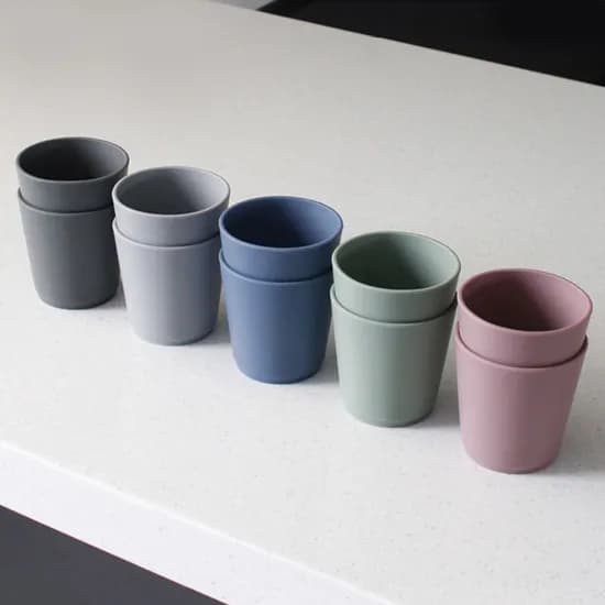 파스텔 실리콘 컵, 블루, 2개, 1세트