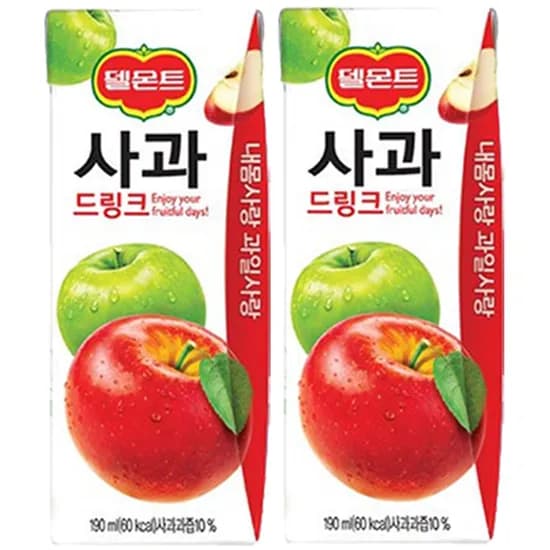 델몬트 사과드링크 190ml 32개