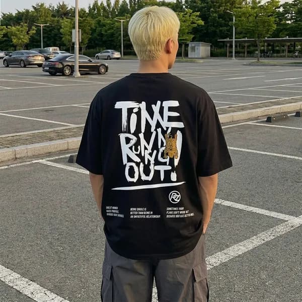 타임런 오버핏 반팔티 블랙 3XL 1개