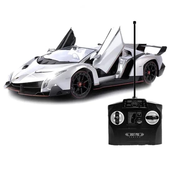 람보르기니 베네노 그레이 RC CAR 도어 오픈형 무선자동차, 그레이, 1개