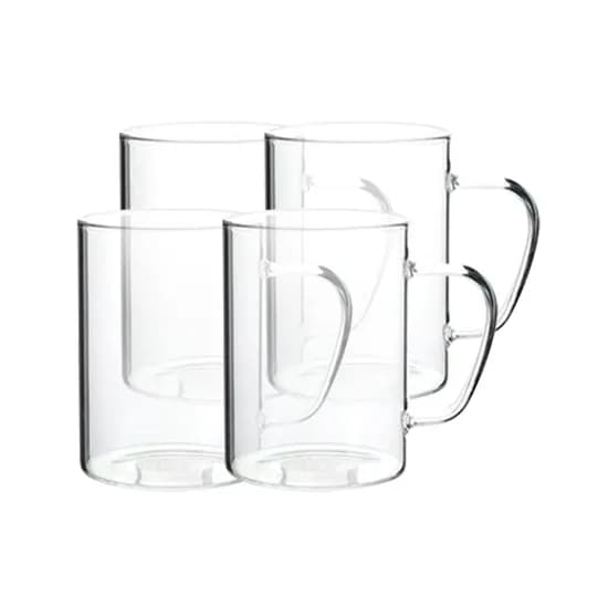 도노본 내열 유리컵, 투명, 450ml, 4개