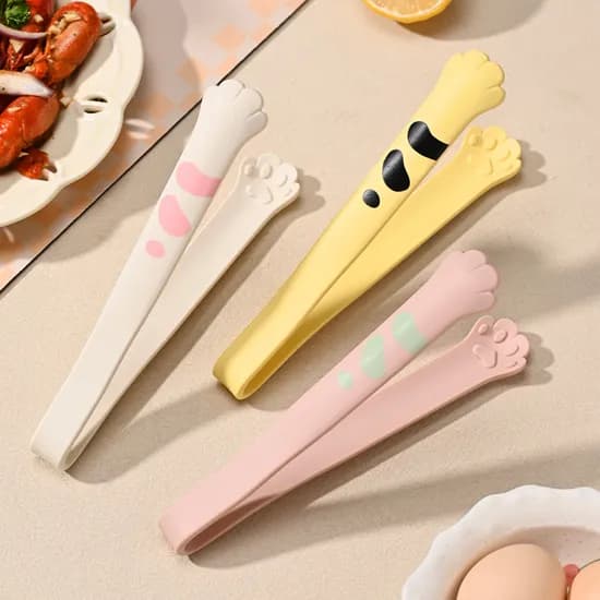 고양이발 미니 실리콘 집게, 핑크, M, 1개