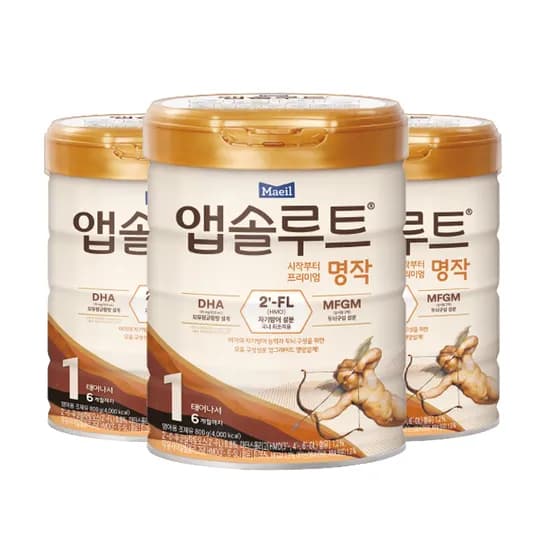 앱솔루트 시작부터 프리미엄 명작 1, 800g, 3개