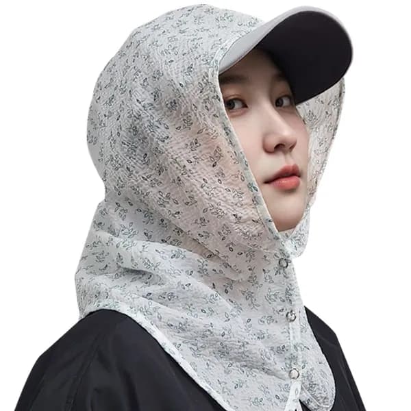 후드형 지지미 햇빛가리개 민트 1개