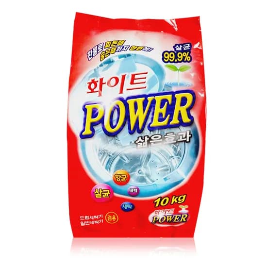 화이트파워 가루세제 분말형 일반세탁기 겸용 드럼세탁기 겸용 베이킹소다 함유 10kg 1개