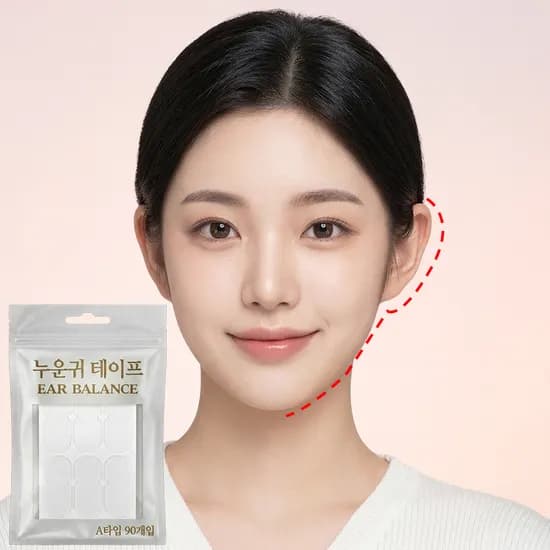 이어밸런스 누운귀 테이프 A타입 투명 90개입 1팩