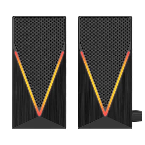 EBUFF 레인보우 LED 2채널 스피커 EBS-SG2, 블랙