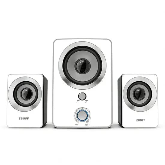 EBUFF 2.1채널 우퍼 스피커, EBS-SG3, 화이트, 1개