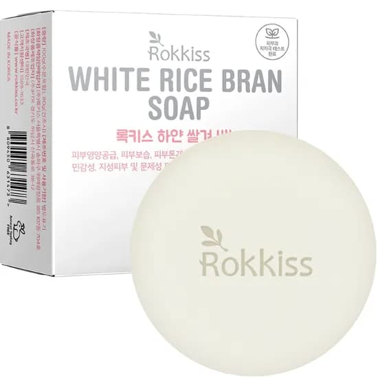 록키스 하얀 쌀겨 비누 100g 3개