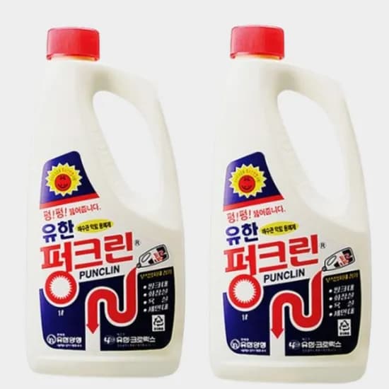 유한양행 펑크린 배수구 세정제 1L 2개