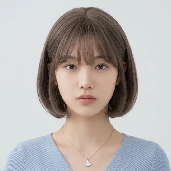 하이유니 네츄럴스트레이트 단발 통가발 브라운블랙 1개
