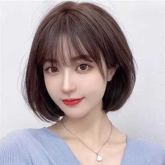 하이유니 네츄럴스트레이트 단발 통가발, 쿨브라운, 1개