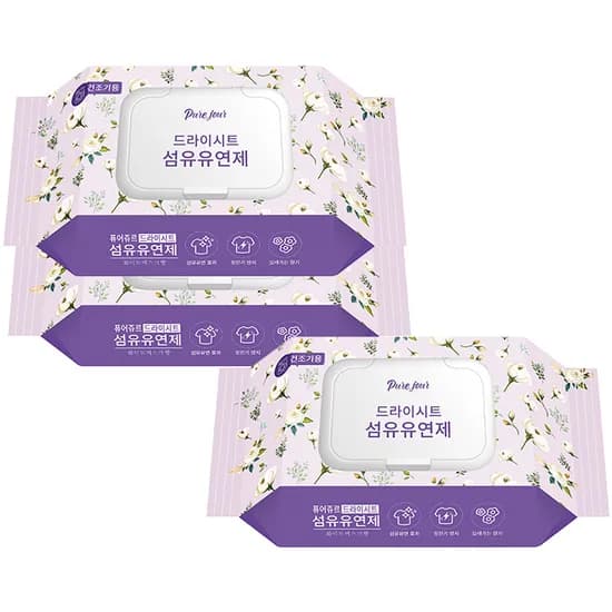 퓨어주르 드라이시트 화이트머스크 30매 3팩
