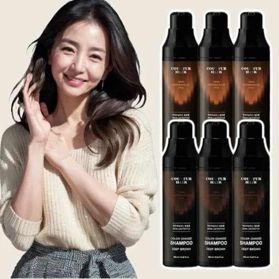 꾸뛰르 스킨락토7714 염색샴푸 밝은갈색 190ml 3개