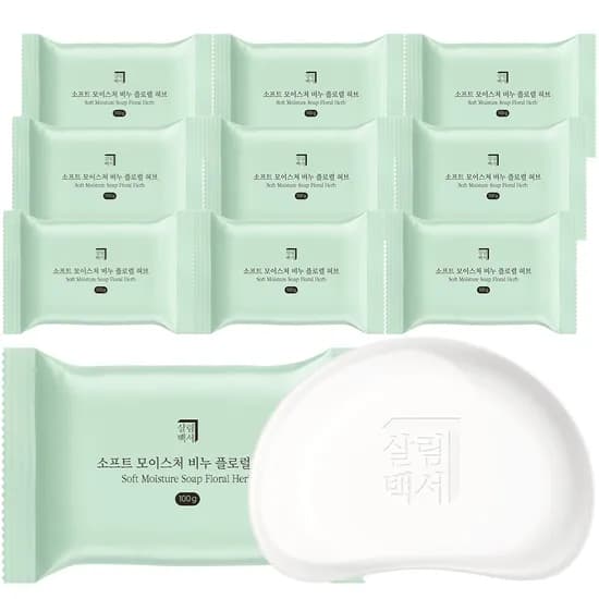 살림백서 소프트 모이스처 비누 플로럴 허브 100g 10개