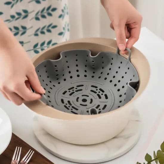 플라이토 실리콘 찜기, 그레이, 24.2cm, 1개