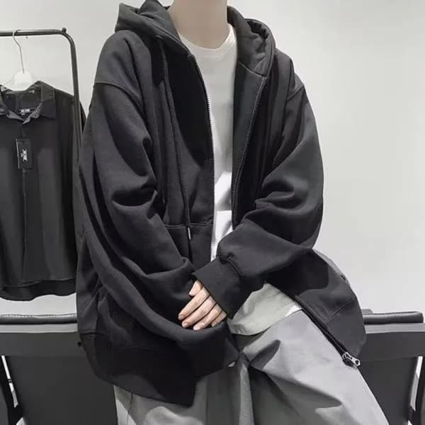 기모 후드 집업 블랙 XL 1개 22,000원