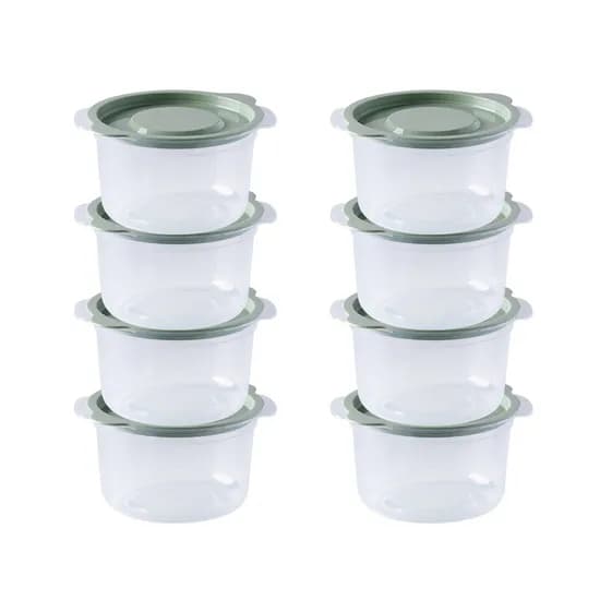 나누담 전자레인지 대용량 국보관용기, 그린, 620ml, 8개