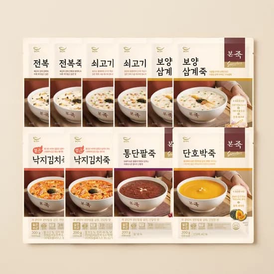 본죽 죽 200g 6종 10팩 2세트