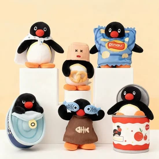 핑구 숨바꼭질 인형 키링 시리즈, 혼합색상, 12cm, 1개