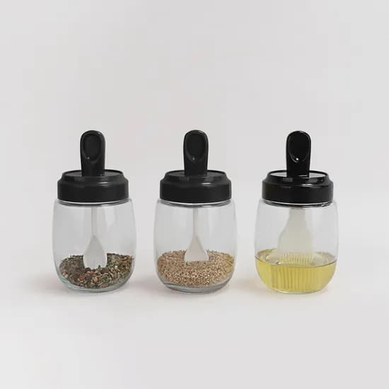 인블룸 간편한 양념통 스푼형 2P + 오일브러쉬 1P, 화이트, 1세트
