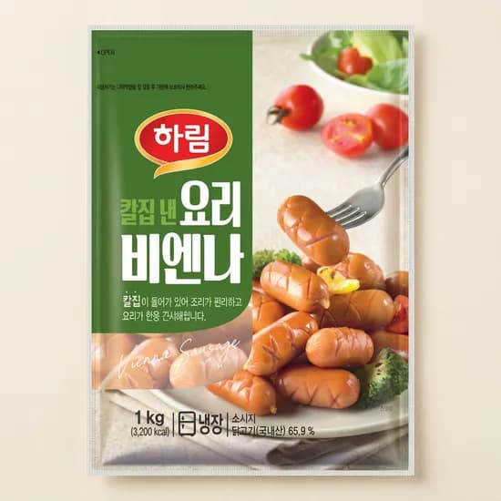 하림 칼집낸 요리 비엔나 1kg 1개