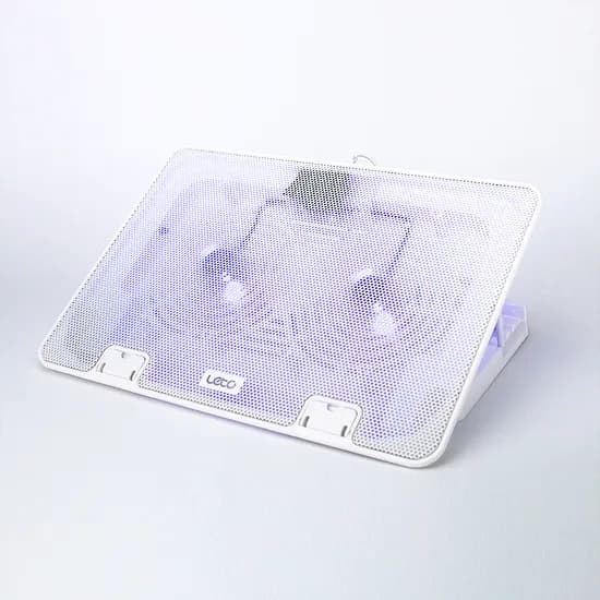레토 노트북 LED 쿨러 거치대, LCS-S01, 화이트, 1개