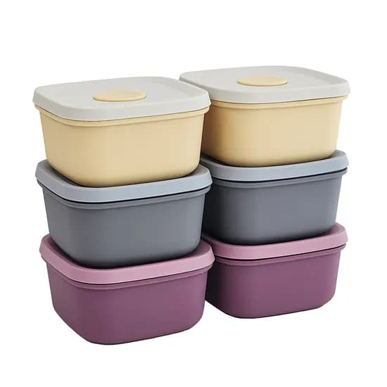 이디프 실리콘 밥팩 6P 세트, 옐로우버터 2P, 버건디 2P, 모던그레이 2P, 6개