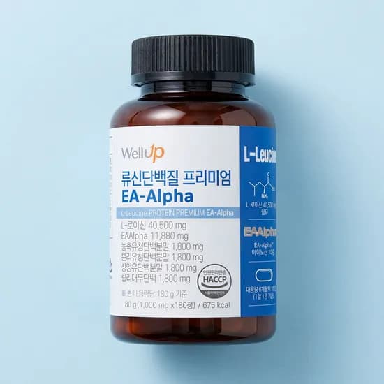 웰업 류신단백질 프리미엄 EA-Alpha 1g 180정 1박스