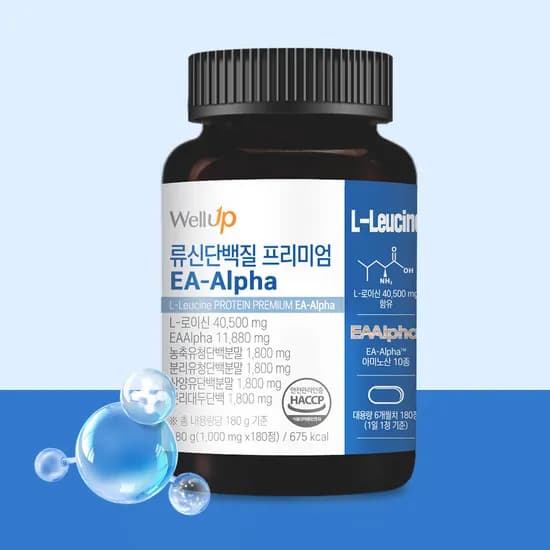 웰업 류신단백질 프리미엄 EA-Alpha 1g 180정 3박스