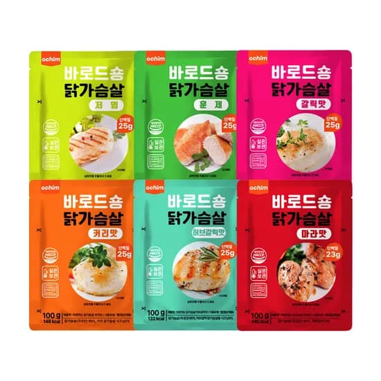 바로드숑 바로먹는 닭가슴살 6종 100g 12개