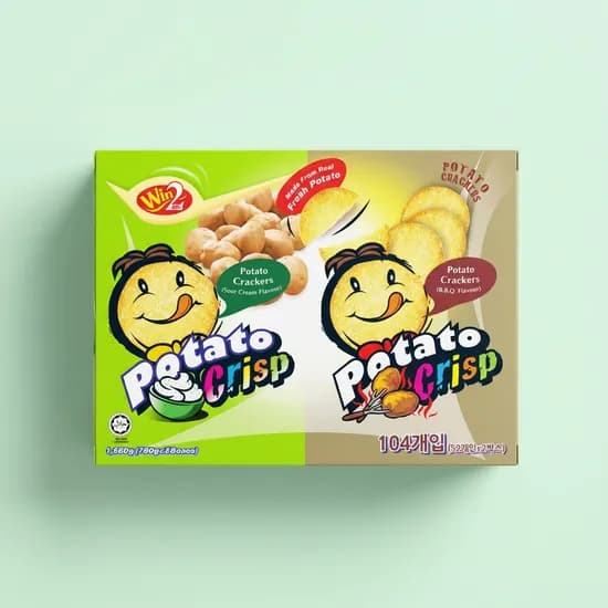 Win2 포테이토 크리스프 바비큐맛&사워크림향 1560g 1개