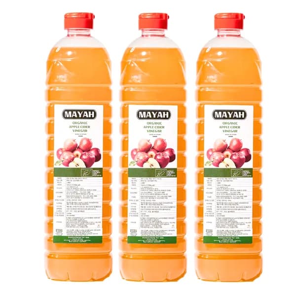 마야 유기농 애플 사이다 비니거 1L 3병