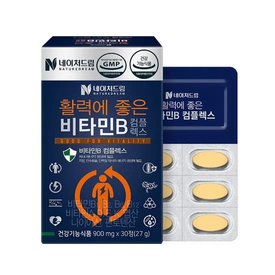 네이처드림 활력에 좋은 비타민B 컴플렉스 900mg 30정 1팩 6,900원