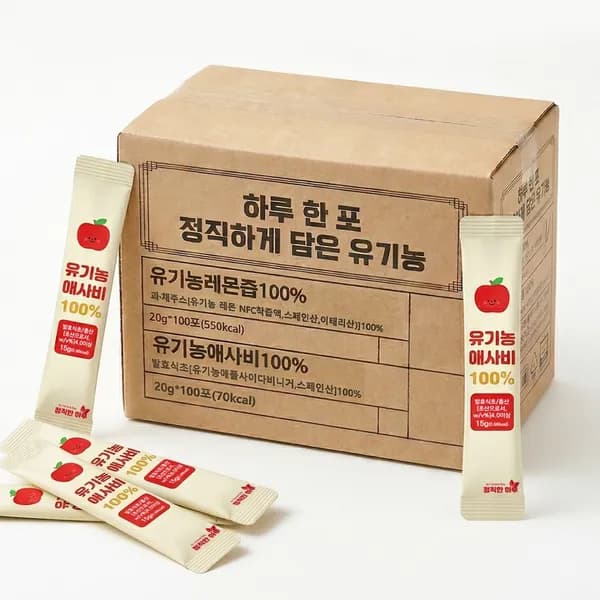 정직한 하루 유기농 애사비 15g 100포