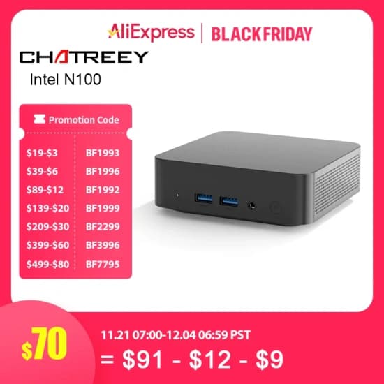 Chatreey T9 미니 PC 인텔 Alder Lake N100