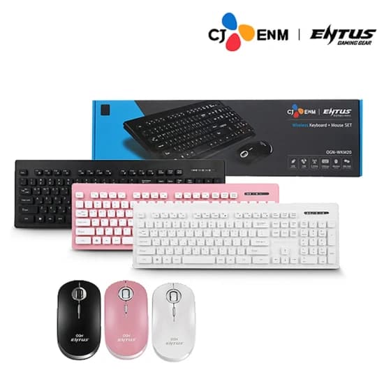 CJ ENM ENTUS WKM20 무선 키보드 마우스 세트