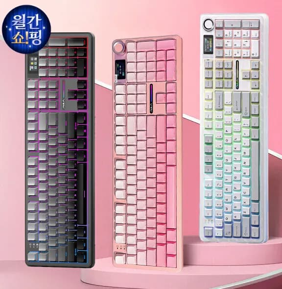 AULA 독거미 F108 pro 3모드 기계식 키보드 (49,790원 / 무료)