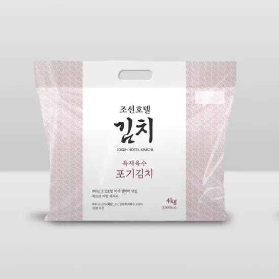 조선호텔 특제육수 포기김치 4kg (27,897원 / 무료)