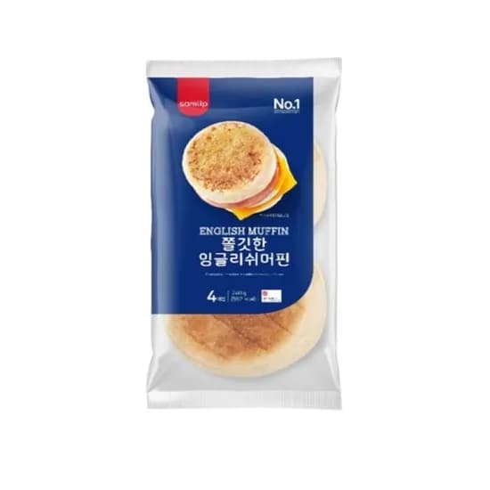 삼립 냉동 쫄깃한 잉글리쉬머핀 10봉(40쪽) (11,875원 / 무료)