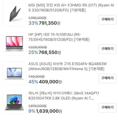모던 A15 AI+ F3HMG-R5 라이젠AI 5 330