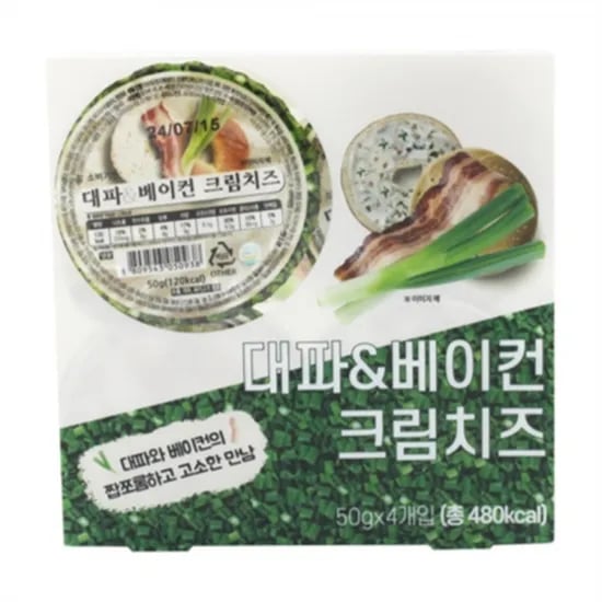 대파 베이컨 크림치즈 50g 4입 1박스