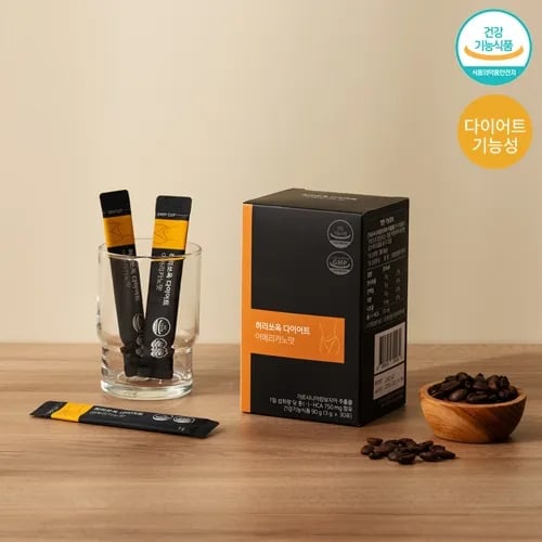 허리쏘옥 다이어트커피 레귤러 아메리카노맛 3g 30포 1박스