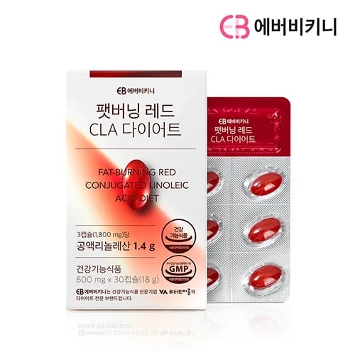 팻버닝 레드 CLA 다이어트 600mg 30캡슐 1박스